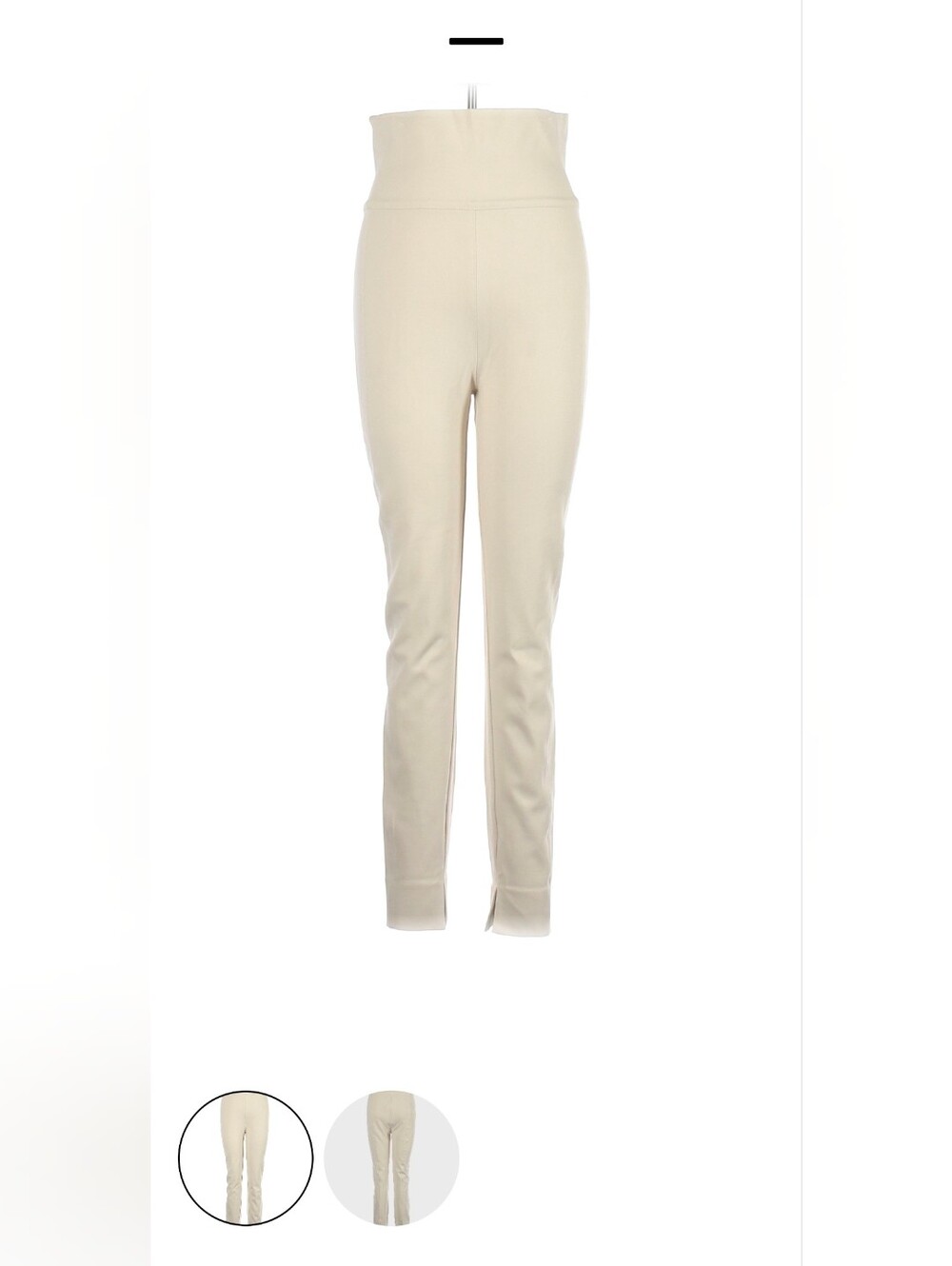 MM Lafleur High-Waist Cream Ponte Skinny Pants
